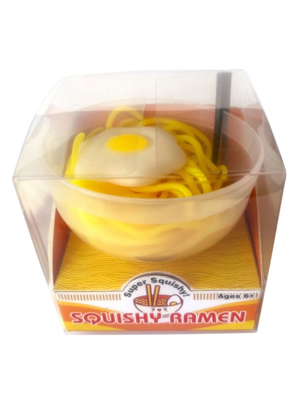 VIRAL ZORBITZ Squishy Ramen Toy with Sunny Egg - Yellow